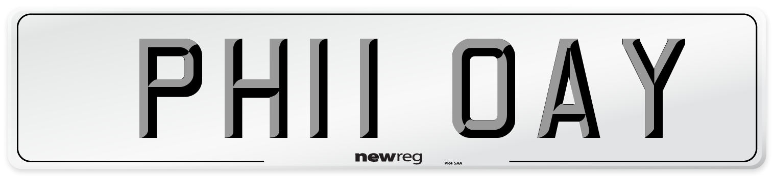 PH11 OAY Number Plate from New Reg